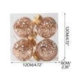 thumbnail image 3 of AYktou 4 Pcs Christmas Balls Ornaments Set, 2.3 Inch Transparent Raffia Contents Hanging Ball Christmas Tree Decorative Balls Diverting Ball Gift for Xmas Tree Festive Home Living Room Decor, 3 of 6