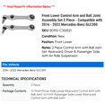 thumbnail image 2 of Front Lower Control Arm and Ball Joint Assembly Set 2 Piece - Compatible with 2016 - 2022 Mercedes-Benz GLC300 2017 2018 2019 2020 2021, 2 of 2