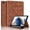 Brown, variant on ELEHOLD Case for Samsung Galaxy Tab A9, PU Leather Case with Pencil Holder,Shockproof Soft TPU Folio Stand Cover,Black