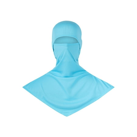 Sky Blue Unisex Sun Protection Face Mask Breathable Neck Gaiter With Uv Defense Moisture Wicking And Lightweight Fabric For Cycling Fishing And Outdoor Sports 22.8X8.7X1.2In 0.45Lb