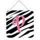thumbnail image 1 of "Treasures Letter P Initial Zebra Stripe and Pink Wall or Door Hanging Prints, 6 x 6", multicolor Caroline's Treasures CJ1037-PDS66, 1 of 1