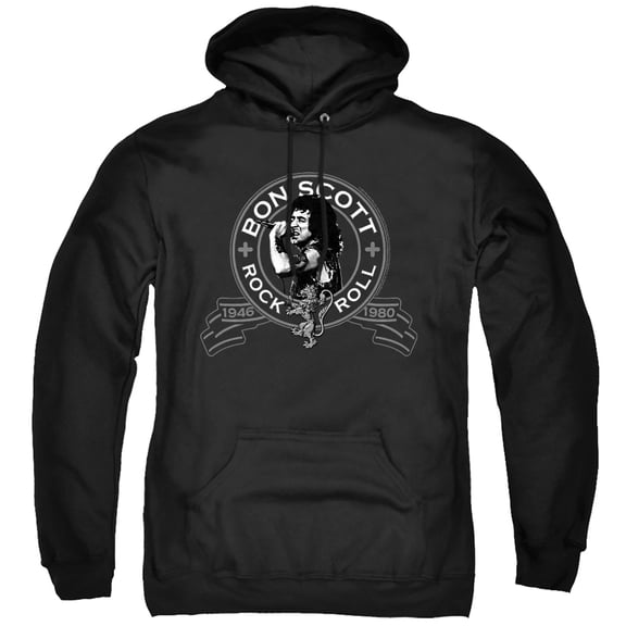Bon Scott Bon Scott Seal Unisex Adult Pull-Over Hoodie, Bon Scott Seal, Large