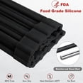 thumbnail image 5 of 20.5" x 13" Roll Up Dish Drying Rack Silicone Wrapped Over The Sink Dish Drying Rack Multipurpose Foldable Sink Drying Mat, Heat-Resistant & Anti-Rust Dish Rack for Kitchen Sink, Large, Black, 5 of 10