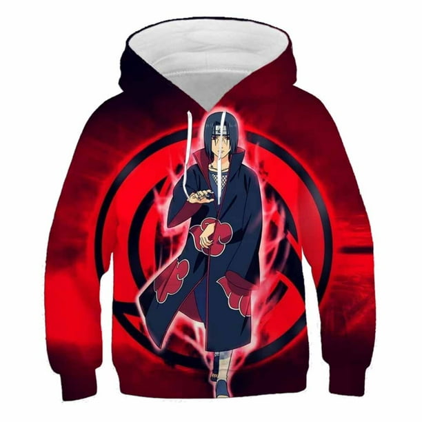 Sudadera con capucha con estampado de Naruto Battle Sasuke para ninos Sudadera con capucha de dibujos animados Regular para ninos sudadera informal suave para ninos con bolsillos 2023 New100 zhangyuxi...