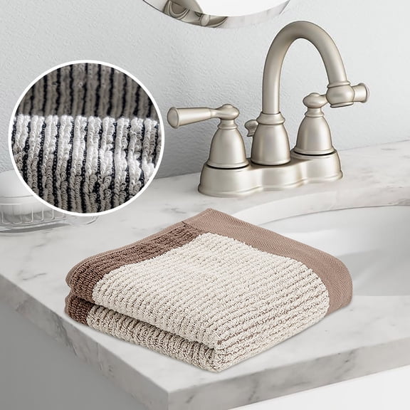 Vggrvlo Under 5 Basics Face Towels Extra Absorbent and Soft Face Towel Machine Washable Washcloths Brown 14"X30"