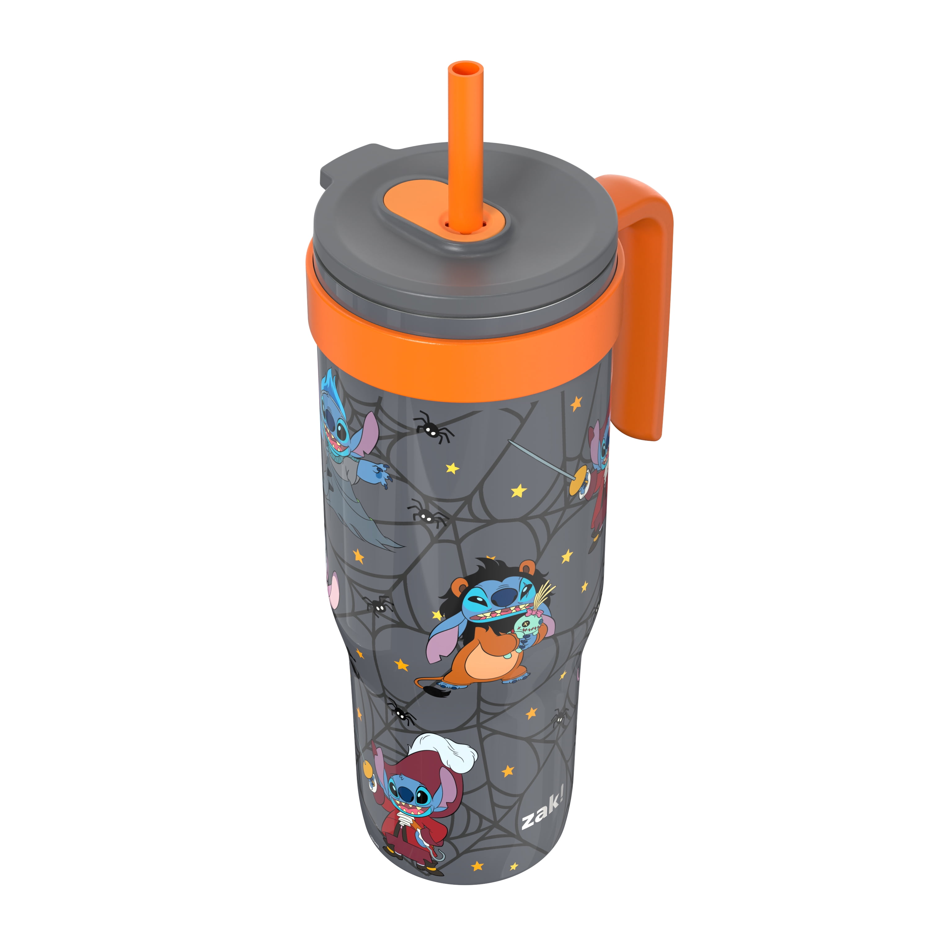 Zak Design 30oz SS Straw Tumbler with a Handle, Gray Stitch