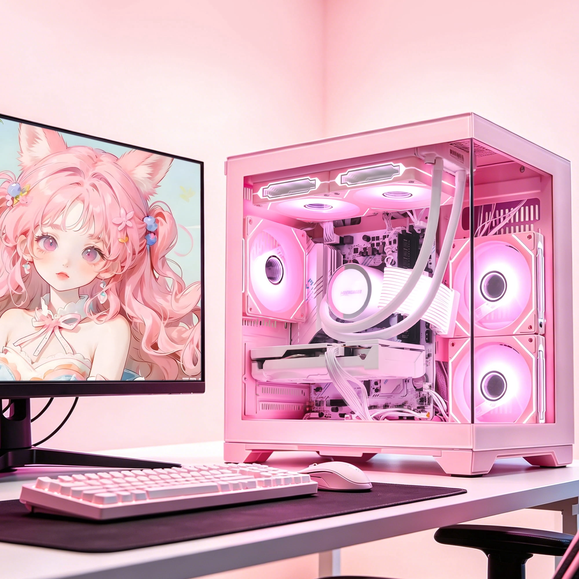Hoengager Gaming PC -AMD Ryzen 5 5700X 3.4 GHz,GeForce RTX 5060 8G