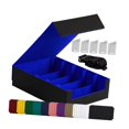 thumbnail image 4 of HILABEE Card Deck Box Dustproof Collectibles with 24 Dividers and 5 Stands Container Blue, 4 of 6