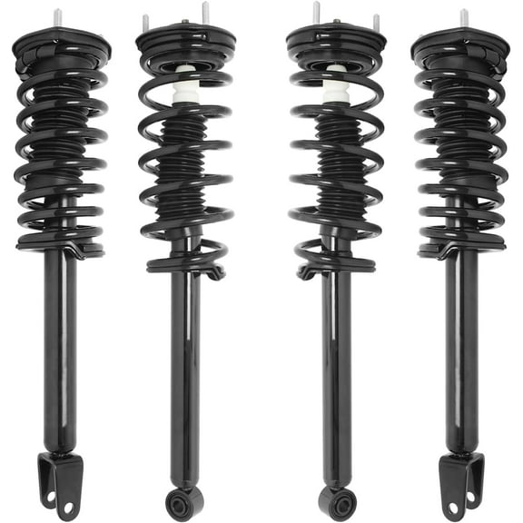 Detroit Axle - RWD Front Rear Struts for 2007-2017 Lexus LS460, Complete Struts with Coil Spring Assembly 2008 2009 2010 2011 2012 2013 2014 2015 2016 Replacement Suspension