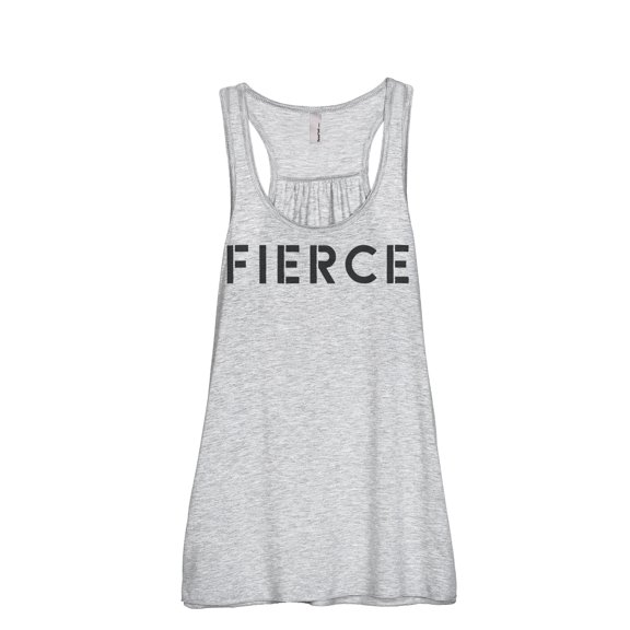 Thread Tank Fierce Women's Sleeveless Flowy Racerback Tank Top Sport Grey Large