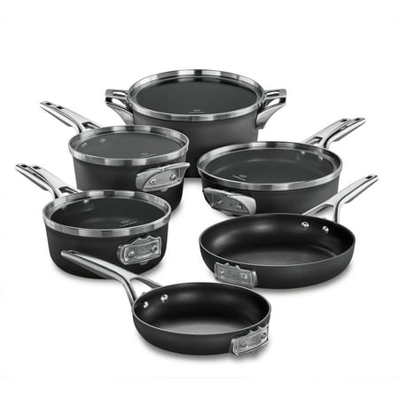 

Calphalon Premier Space-Saving MineralShield Nonstick Cookware 10-Piece Pots and Pans Set