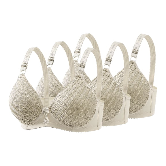 yillto Women Everyday Bralette Full Coverage Lightweight Adjustable Straps Summer Bra for Womens 3 Pack