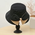 thumbnail image 4 of Mdesiwst Summer Lady Fisherman Hat Bow Decor Pastoral Style Pure Color Flat Top Good Breathability Sun Protection Anti-UV Foldable Sun Hat Outdoor Cap, 4 of 6