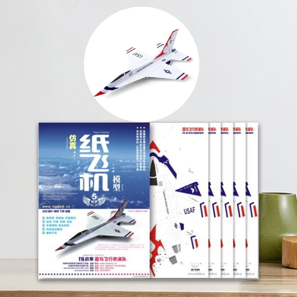 Modelos de aviones de papel perfke Colecciones F16 5 piezas rompecabezas 3D para decoración de regalos de cumpleaños