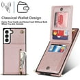 thumbnail image 5 of Samsung Galaxy S21 FE 5G Cases with Card Holder for Women,Crossbody Phone Case for Samsung S21 FE with Strap,Leather PU Lanyard Magnetic Clasp Zipper Wallet Case with Kickstand,6.4" Rosegold, 5 of 14