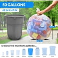 thumbnail image 2 of 50 Gallon Trash Bags Heavy Duty (50 Count) | Clear | Twist Ties Included | Extra Tough, Leak-Proof Garbage Bags | Ideal For Large Clean Ups, 2 of 9