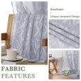 36 Inch Charcoal Grey Sheer Curtains 2 Panels Textured Jacquard Leaf ...