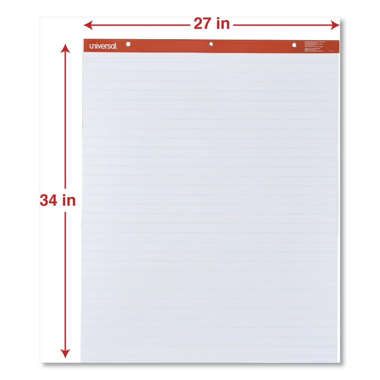 Universal Recycled Easel Pads Faint Rule 27 x 34 White 50-Sheet 2/Carton