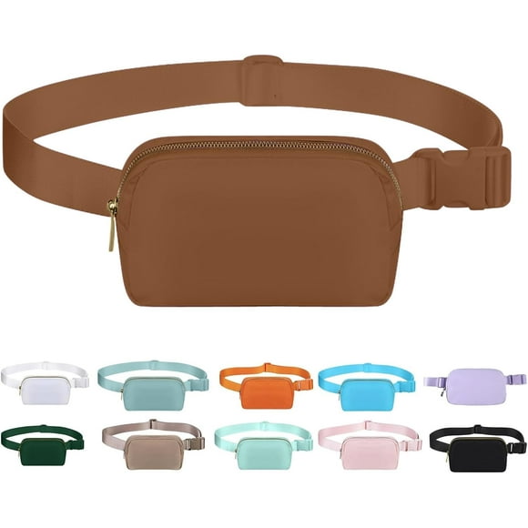 shiyou-Crossbody Bag for Women with Adjustable StrapBelt Bag for Woman Fanny Pack Lulu Dupes, Waterproof Cross Body Bag for Workout Hiking Running Travel(Brown)