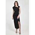 thumbnail image 1 of Vestido drapeado con broche Roman Fashion /Juvenil, 14736 (Negro) negro M, 1 of 5