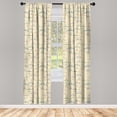 thumbnail image 3 of Ambesonne Vintage Airplane Curtains, Jet Airliners, Pair of 28"x95", Multicolor, 3 of 5