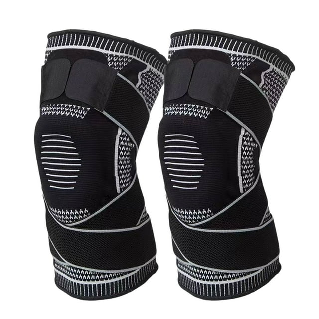 Hearth & Gear Sangle de Soutien Élastique Respirante pour Genou Compression Ajustable 2 Pcs