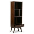 thumbnail image 3 of Allora 1 Drawer 64" Solid Wood Modern Bookcase in Auburn Brown, 3 of 5