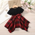 thumbnail image 2 of Cathalem Robe d'Été pour Filles Robe à Bretelles Printemps Été Robe Midi en Coton Uni, Noir 5 Ans, 2 of 5