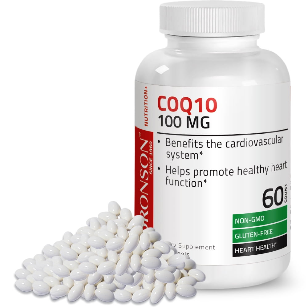 CoQ10 100mg (CoEnzyme Q10) Gluten Free Non GMO Antioxidant Support