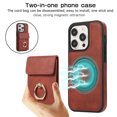 thumbnail image 5 of Allytech 2 in 1 Wallet Case for Apple iPhone 15, Detachable Cards Holder with Ring Holder Stand Shokproof Compatible with Magsafe Wireless Charging Support Protective Case for Women Men - Winered, 5 of 7