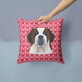 thumbnail image 2 of Carolines Treasures BB5316PW1414 Saint Bernard Fabric Decorative Pillow, 14Hx14W, multicolor, 2 of 4