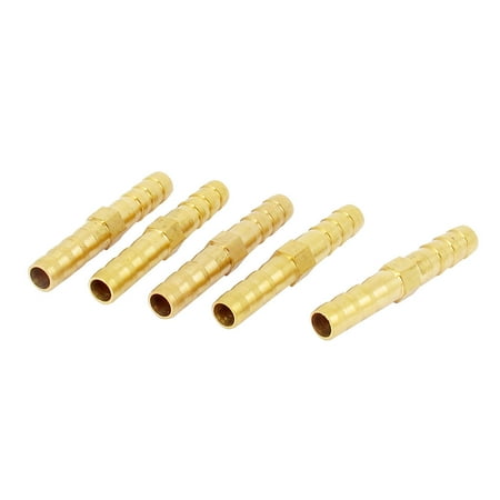 - 6mm Inner Dia Air Gas Straight Hose Pipe Barb Coupler Connector Splicer 5pcs