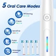 thumbnail image 2 of DREAMSOME Rotating Electric Toothbrush for Adults, Rechargeable Toothbrush with 5 Modes, 7500 RPM Deep Clean Toothbrushs, 4 Brush Heads, Smart Timer, 2 of 10