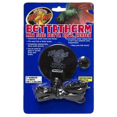 Zoo Med BettaTherm Mini Size Betta Bowl Heater  7.5 Watts
