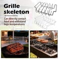 thumbnail image 6 of Stainless Steel BBQ Rib Rack Rib Holder with 6 Slot Design for BBQ Grill Outdoor Cooking, 6 of 6