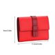 thumbnail image 3 of Sonducket Monedero de cuero para mujer, reemplazo Rectangular, tres pliegues, Color sólido, cierre con cremallera, elegante carpeta de fotos, Carteras Rojo, 3 of 6