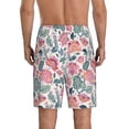 thumbnail image 3 of Kdxio Flower Leaves Print Mens Sleep Shorts Bottoms Soft Comfy Pajama Wear Pants with Drawstring Pockets, 3 of 7