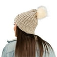 thumbnail image 4 of Women's Classic PomPom Warm And Cozy Knitted Beanie and Soft Plush Infinity Scarf Bundle, 4 of 5