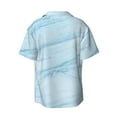 thumbnail image 2 of Disketp Men's Hawaiian Light Blue Marble Print Shirts Button Down Holiday Beach Shirts-X-Large, 2 of 7