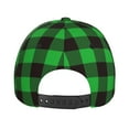 thumbnail image 6 of Daiia Buffalo Plaid Green Black Baseball Cap Men Women Classic Adjustable For Running Workout And Outdoor Activitie All Season Dad Hat Gift, 6 of 9