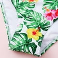 thumbnail image 7 of HAYIMI Child Swimwear Girls Coconut Tree & Floral Print 2 Piece Swimsuit Set Ruffle Strap Top & Swim Shorts Leisure Summer Kids Beach Bathing Suit, 7 of 7