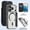 Black, variant on TECH CIRCLE Flip Wallet Case for iPhone 16 Pro Max - Clear Back Cover, Compatible with MagSafe, Built-in 3 Card Slots, RFID Blocking, PU Leather Slim Fit Lightweight Protective Case, Brown