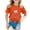 Z3339-Orange, variant on YUEHUA Girls Tops Size 8-10 Girls Fashion Casual Short Sleeve Tee With Letter Print Crew Neck Top for Everyday Play and Sch ool Comfortable Soft Blend Kids Shirt, Size 18-24 Months