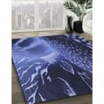 thumbnail image 2 of Ahgly Company Indoor Round Patterned Light Slate Blue Area Rugs, 8' Round, 2 of 6