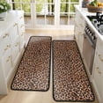 thumbnail image 4 of Kitchen Rugs Sets Of 2,Brown and Black Leopard Print Anti Fatigue Kitchen Mat Rugs Non Slip Washable,Decorative Kitchen Floor Mats for Kitchen,Sink,Laundry,17"x47"+17"x47", 4 of 5