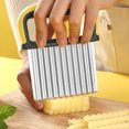 thumbnail image 1 of Wavy Crinkle Cutting Tool Stainless Steel Blade Vegetable Cutter Protective Cover Kitchen Gadget, 1 of 7
