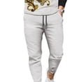 thumbnail image 4 of DYMADE Men Long Sleeve Printed Casual Style T-shirt Sweatpants Suit, 4 of 4