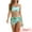 Green, variant on DARING DIVA Adjustable Spaghetti Straps Strappy Bikini Swimsuits XL Blue