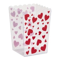Clear Heart Popcorn Bucket, Red, Valentine's Day by Way To Celebrate