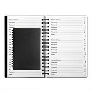UtyTrees Password Book with Alphabetical A-Z Tabs, Password Keeper & Password Notebook for Home or Office Record All Your Passwords, Never Forget Your Passwords (Small 6 x 4'', Black)